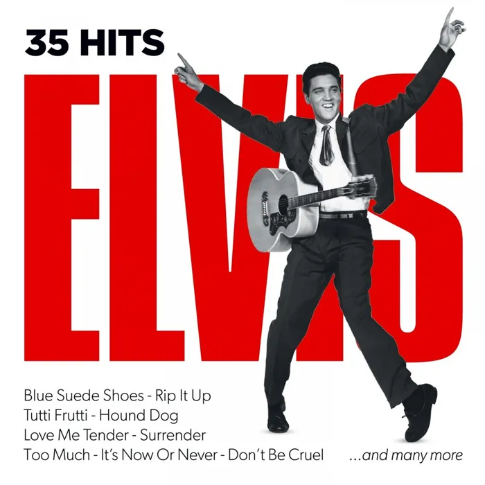 35 Hits Elvis, Blue Suede Shoes, Rip It Up, Tutti Frutti, Hound Dog, Love Me Tender, Surrender, Too Much, It's Now or Never, Don't Be Cruel