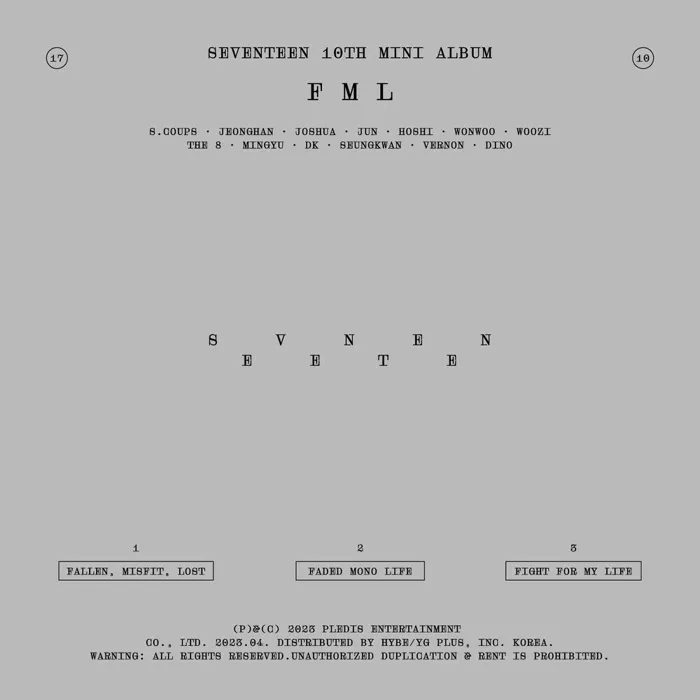 세븐틴 미니10집 'FML'