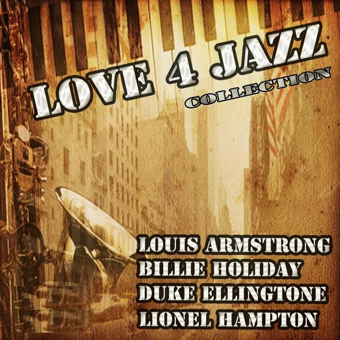 Louis Armstrong, Billie Holiday, Duke Ellingtone, Lionel Hampton