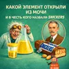 S3E11: Какой элемент открыли из мочи и в честь кого назвали Snickers S3E11: Какой элемент открыли из мочи и в честь кого назвали Snickers